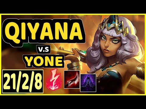 MAGIFELIX (QIYANA) vs YONE - 21/2/8 KDA MID GAMEPLAY - EUW Ranked GRANDMASTER