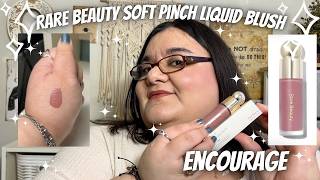 â¨Rare Beauty Soft Pinch Liquid Blush⨠Encourage (Soft Neutral Pink) l Selena Gomez l Swatch l Try On