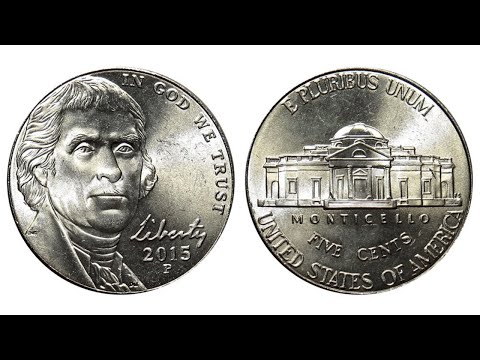 IN GOD WE TRUST LIBERTY 2015 P FIVE CENTS