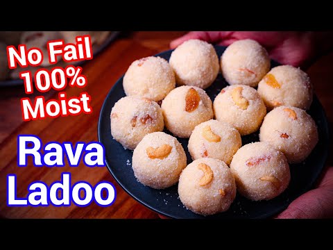 Rava Ladoo Recipe in 10 Minutes | Easy Suji Ke Laddu - No Fail 100% Moist | Sooji Ladoo