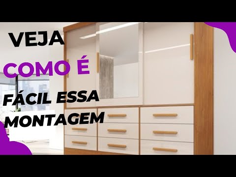 Como montar um Roupeiro Turin de 9 gavetas e 3 portas de Correr da Bianche