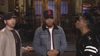 Behind the scenes On SNL funny Eminem Conversations