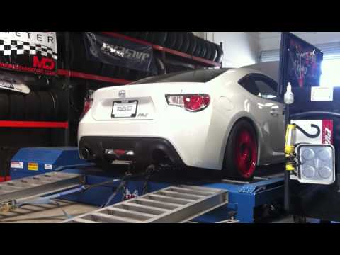 EVS Tuning SSP Exhaust System for Scion FR-S / Subaru BRZ on Mustang Dyno