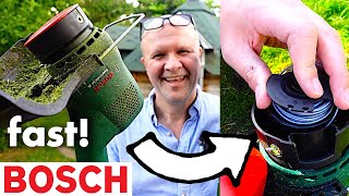 How to change BOSCH STRIMMER LINE in seconds! EasyGrassCut 26