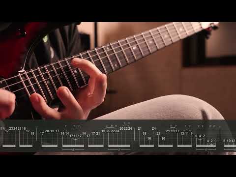 Dream Theater - Octavarium Keyboard Solo Cover On Guitar w/ Animated Tab