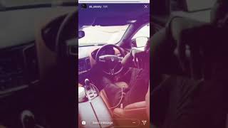 Skooly listening to lil pump &amp; lil baby in instagram story