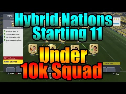 Hybrid Nations Starting 11 UNDER 10K- Fifa 17 Squad Building Challenges