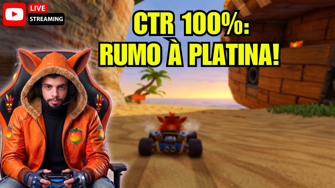 CRASH TEAM RACING: INICIANDO À PLATINA NO RETROACHIEVEMENTS! 🏆 (AO VIVO)