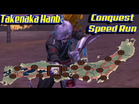 Takenaka Hanbē Conquest Speed Run Hard Mode | Basara Heroes 2