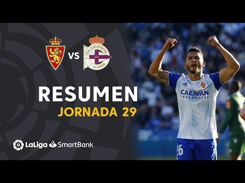 Resumen de Real Zaragoza vs RC Deportivo (3-1)