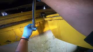 POV: Underneath your car at a jiffy lube 