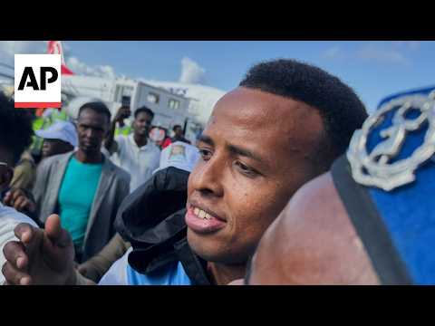 Somali World Cup referee who was denied entry to the US gets a hero's welcome