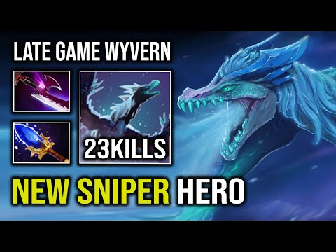 NEW SNIPER HERO Max Range Unlimited Arctic Burn Winter Wyvern Late Game Dota 2