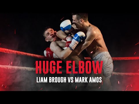 Liam Brough stops Mark Amos with some huge elbows | Victory Promotions