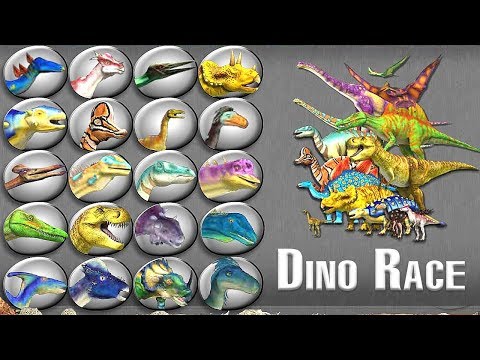 Dinosaur Race: Dinos Vs Animals - Who is Faster? | Eftsei Gaming