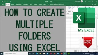 How To Create Multiple Folders Using Excel Data - Microsoft Excel Tutorials