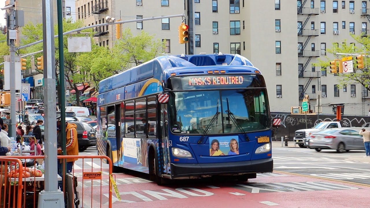 MTA New York City Bus: 2017 New Flyer XN40 Xcelsior CNG #687 on the Bx11 Bus.