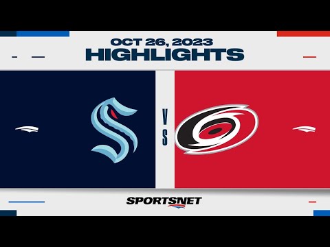 NHL Highlights | Kraken vs. Hurricanes - October 26, 2023