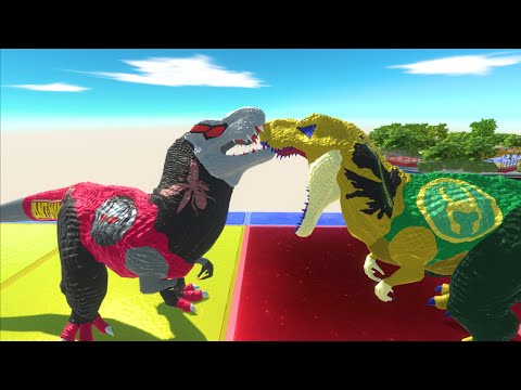 ANTMAN T-REX DEATH RUN JUNGLE-Animal Revolt Battle Simulator