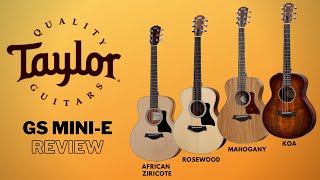 Video thumbnail for Which Taylor GS Mini E should you go for? Mahogany vs Rosewood vs African Ziricote vs Koa by John's Music