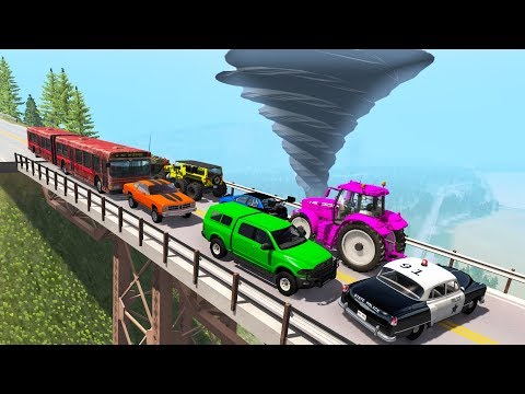 Beamng drive - Breakable Car Bridge Crashes #3