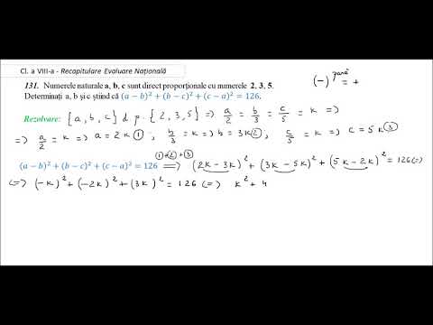 Cl a VIII-a - Recapitulare EN - pb 131 - direct proporționale  2, 3, 5 - Model MEN Test 6 - apr 2020