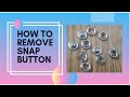 How To Remove Snap Button How To Remove Ring Button Abaya Button