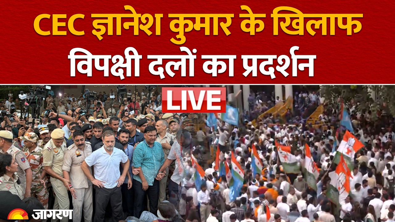LIVE: INDIA Bloc MPs Continue Protest against CEC Gyanesh Kumar | SIR | Rajghat Visit | Rahul Gandhi