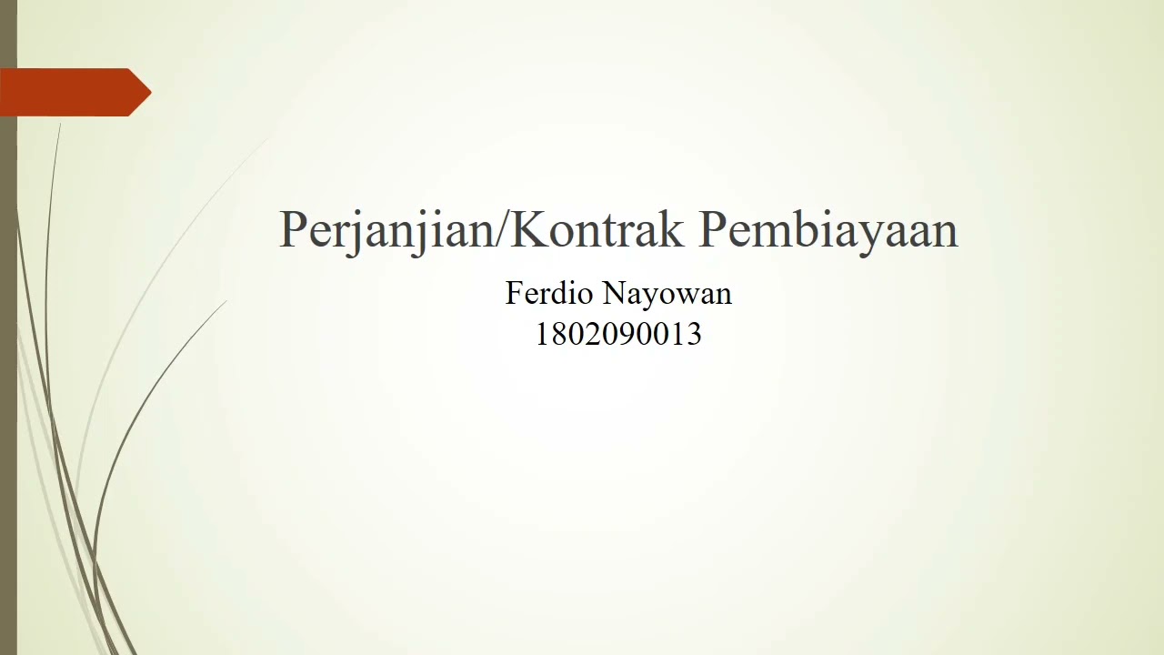 Perjanjian/Kontrak Pembiayaan