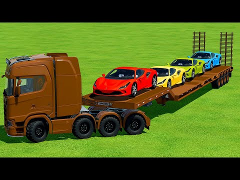 CUT GRASS & TRANSPORT FERRARI WITH SCANIA TRUCK - Farming Simulator 22