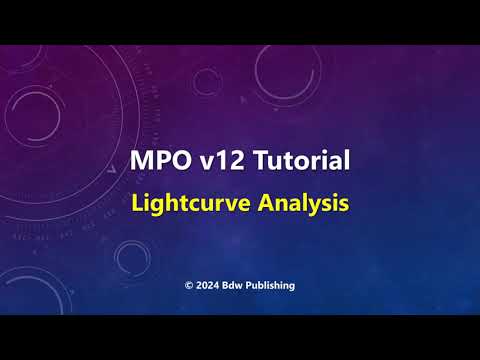 Lightcurve Analysis in MPO Canopus  v12