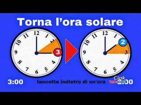 Termina l'ora legale e parte la solare