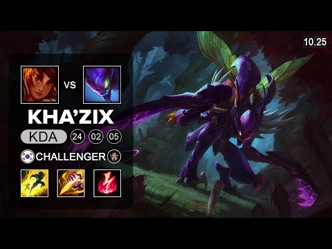 Kha'zix Jungle vs Taliyah - KR Challenger Patch 10.25