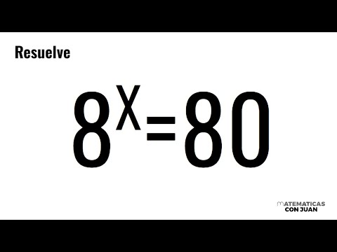 ECUACIÓN EXPONENCIAL. Dos métodos. 8^x=80