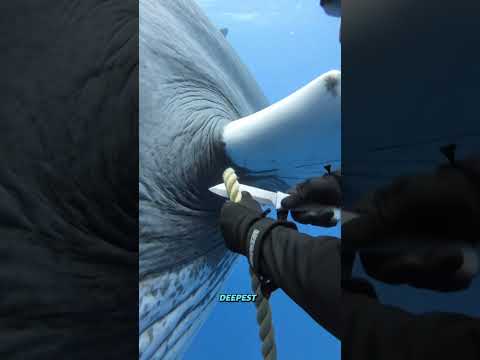 Blue WHALE Stuck in ROPE