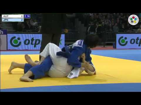 Judo Grand Prix Düsseldorf 2013: -63kg  UNTERWURZACHER, Kathrin (AUT) - TSUGANE, Megumi (JPN)
