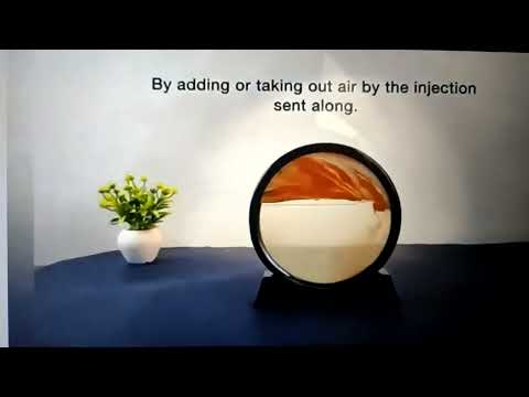 Use of injection for moving sand art