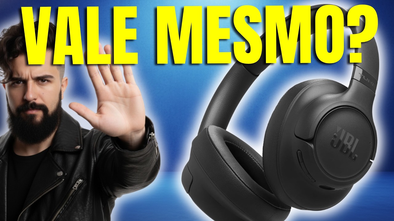 Miniatura da avaliação em vídeo de Fone de Ouvido Over-Ear JBL Tune 720BT Bluetooth com Cabo Removível Branco