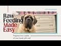 How to Meal Prep 2 Weeks of Raw Dog Food | Raw Feeding Large Dogs For Beginners | RAW DIET MADE EASY