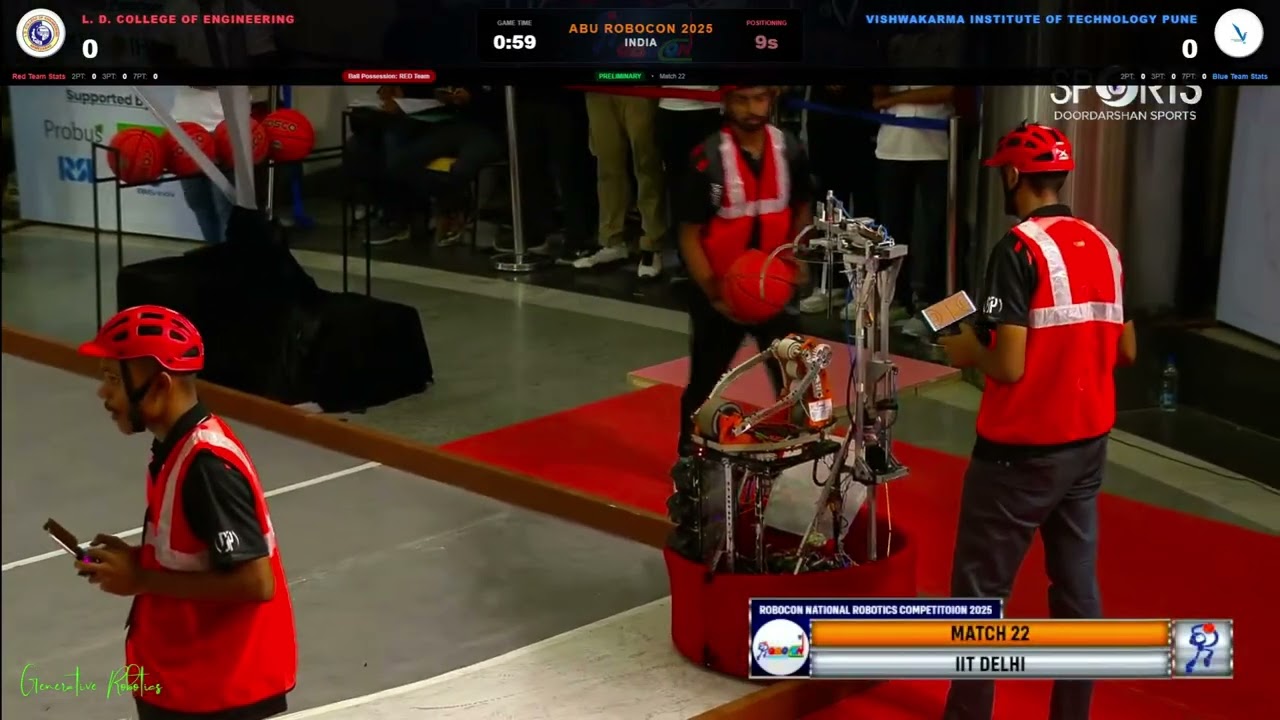 Team Robocon LDCE  vs Team Vishwanoids | ABU Robocon 2025 India | Preliminary Round