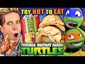 Try Not To Eat Teenage Mutant Ninja Turtles Pizza Gyoza Super Macho Burrito Pizza On A Sword