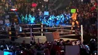 The Rocks entrance at WWE Elimination Chamber 2013