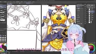 にじさんじの手描き切り抜きshortsを作る配信