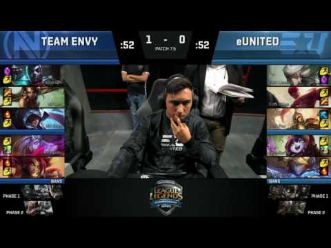 Envyus vs eUnited Highligths 2017 NA LCS Summer Promotion   NV vs EUN