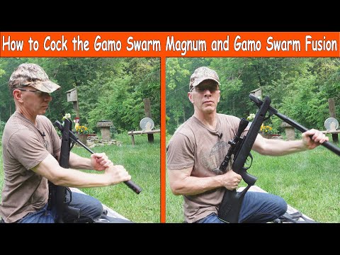 How To Cock A Break Barrel Air Rifle - Cocking and Shooting the Gamo Swarm Magnum and Fusion 22 Gen3