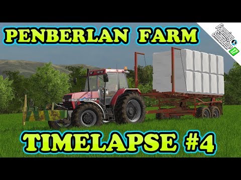 Farming Simulator 17 | Penberlan Farm | Timelapse #4 | Chasing Bales With A 16k Plus Bale Chaser 😉