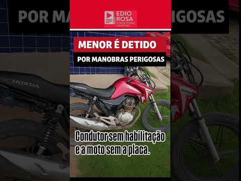 Adolescente é flagrado em moto irregular em Novo Progresso 🚨Na tarde desta segunda-feira (20/10)