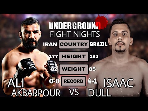 Ali Akbarpour vs Isaac Dull - Main Event in underground fight nights 2019