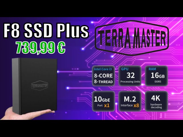 Vídeo relacionado con TERRAMASTER F8 SSD Almacenamiento NAS Servidor NAS Todas Las SSD de 8 bahías N95 CPU QuadCore, 8GB DDR5 RAM, Puerto 10GbE, Potente Almacenamiento Conectado a Red (sin Disco)