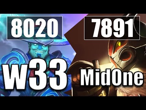 Dota 2 w33 Stack vs MidOne Stack - in w33 Storm Spirit Perspective
